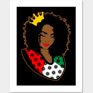 Afro Queen juneteenth jubilee celebration gift Posters and Art